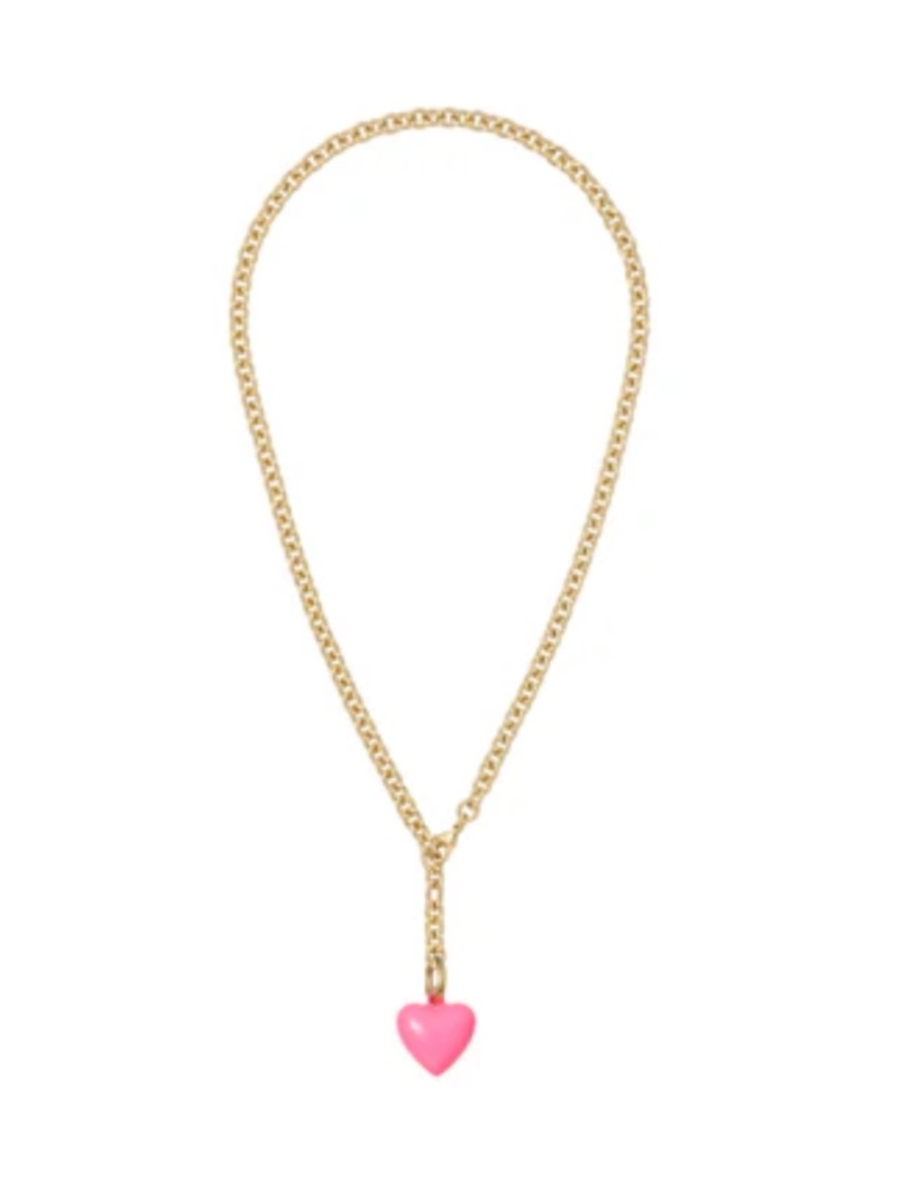Roxanne Assoulin The Mini Puffy Heart Charm Necklace - Fuchsia